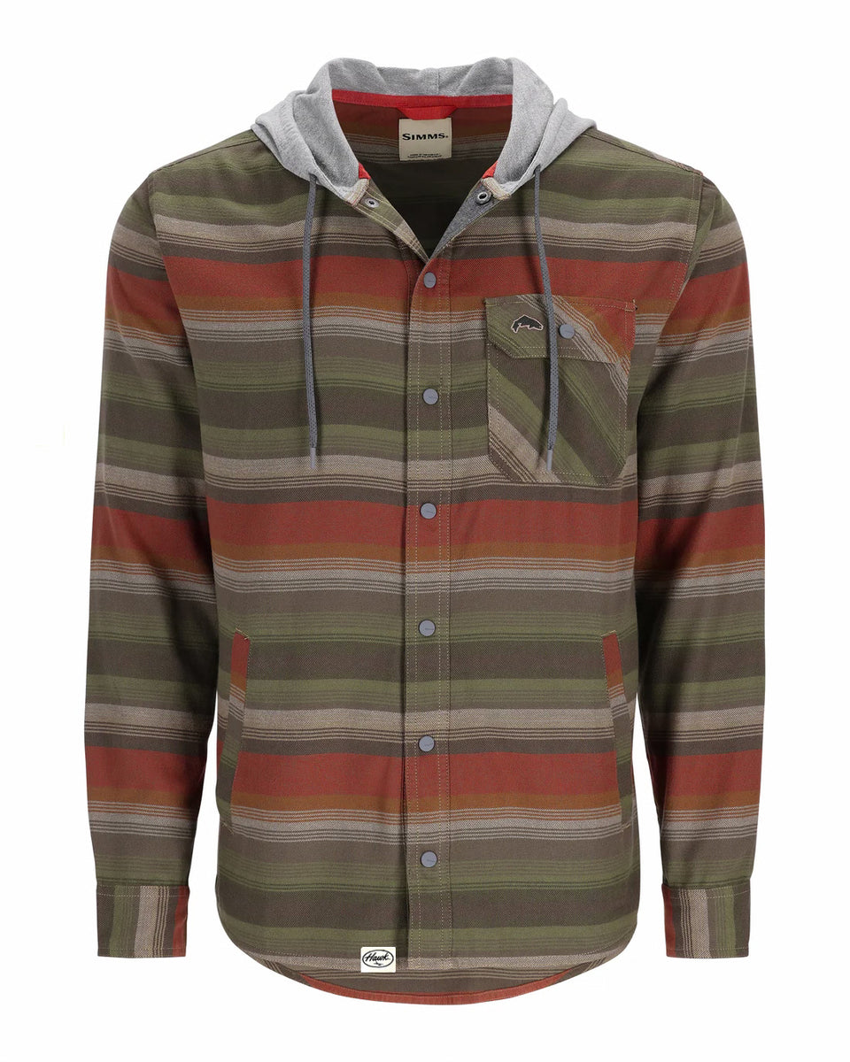 Simms Coldweather Shirt Hickory Asym Ombre Plaid XL