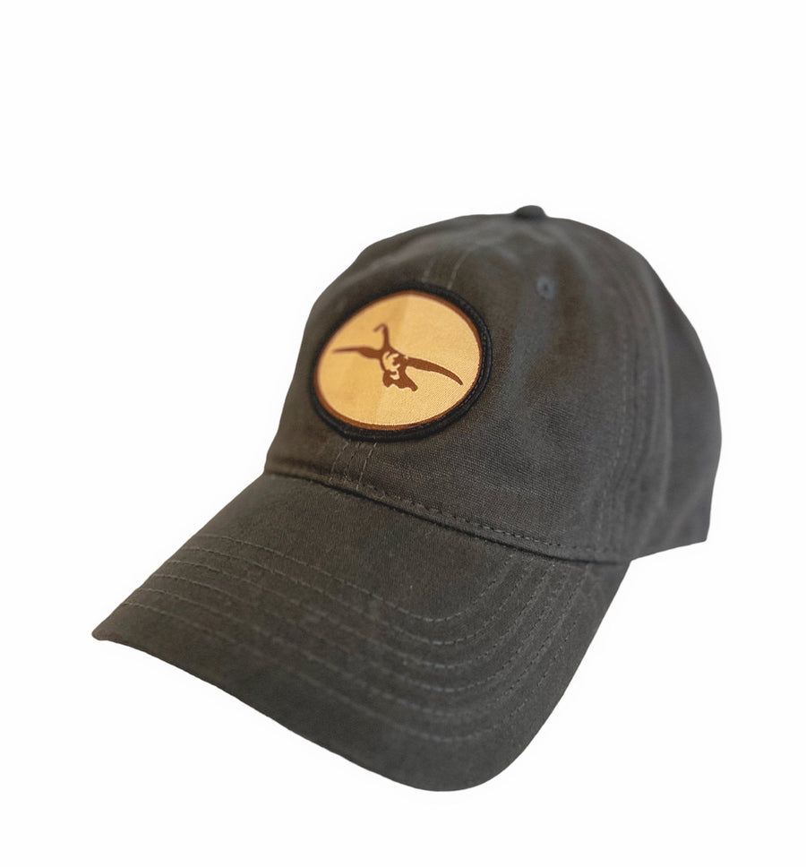 NEW!  Hawk Goose Patch Logo - Gray Wax - Low Profile Hat