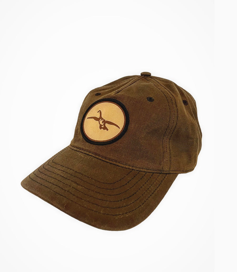 NEW!  Hawk Goose Patch Logo - Brown Waxed - Low Profile Hat