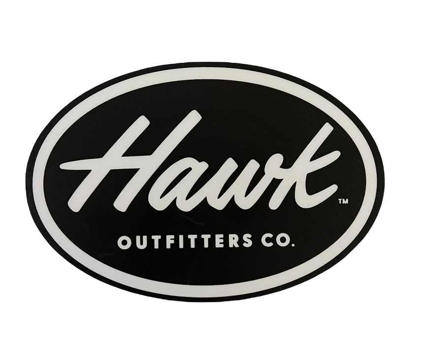 New Logo! Hawk Outfitters Co. 6” Vinyl Sticker - Black