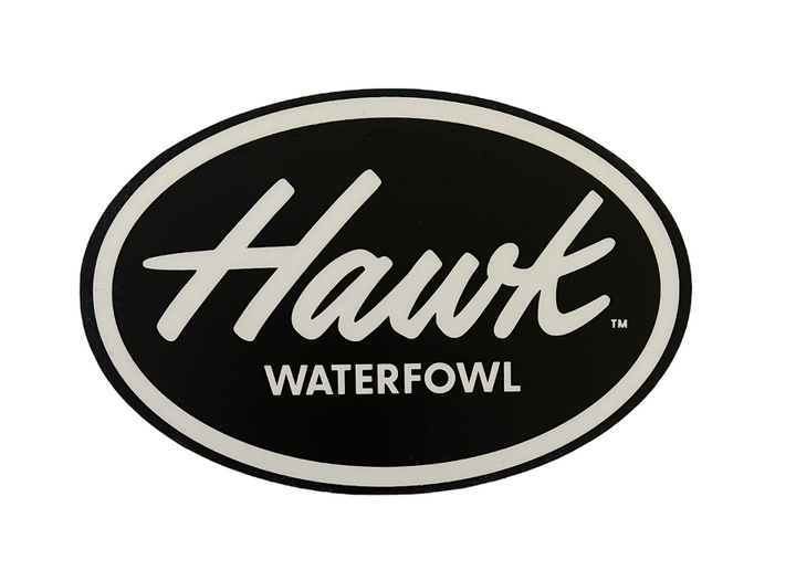 New Logo! Hawk Waterfowl 6” Vinyl Sticker - Black