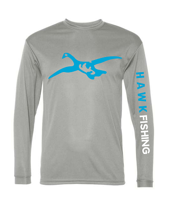 SALE! Hawk Waterfowl Fishing Shirt - Gray/Blue