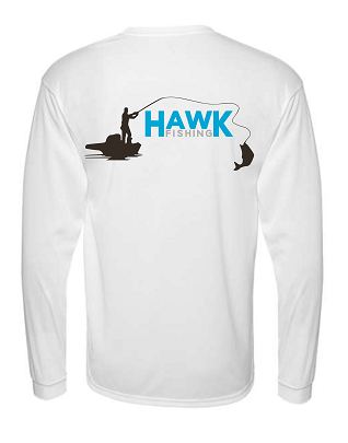 SALE! Hawk Waterfowl Fishing Shirt - White/Blue