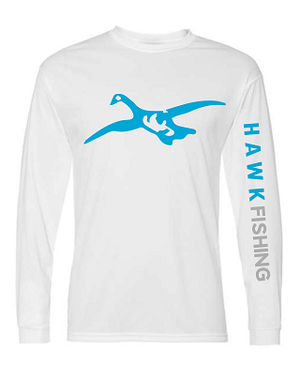 SALE! Hawk Waterfowl Fishing Shirt - White/Blue