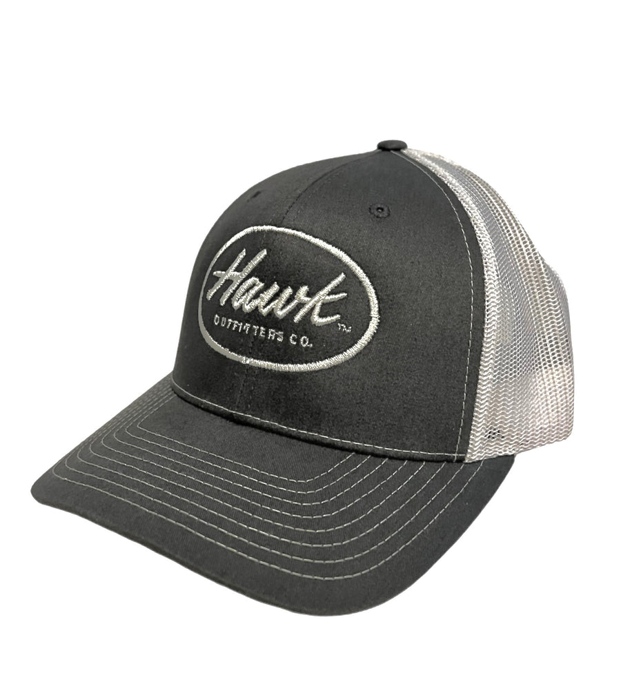 NEW! Hawk Outfitters Co. - Richardson - LOGO - Grey and White