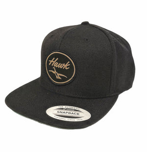 New! Hawk Waterfowl - Cotton/Twill Snap Back - Patch - Black - Limited Quantities